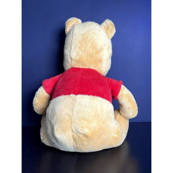 Disney Winnie The Pooh Plush Toy With Red Shirt & Sound Button - Picture 5 of 5